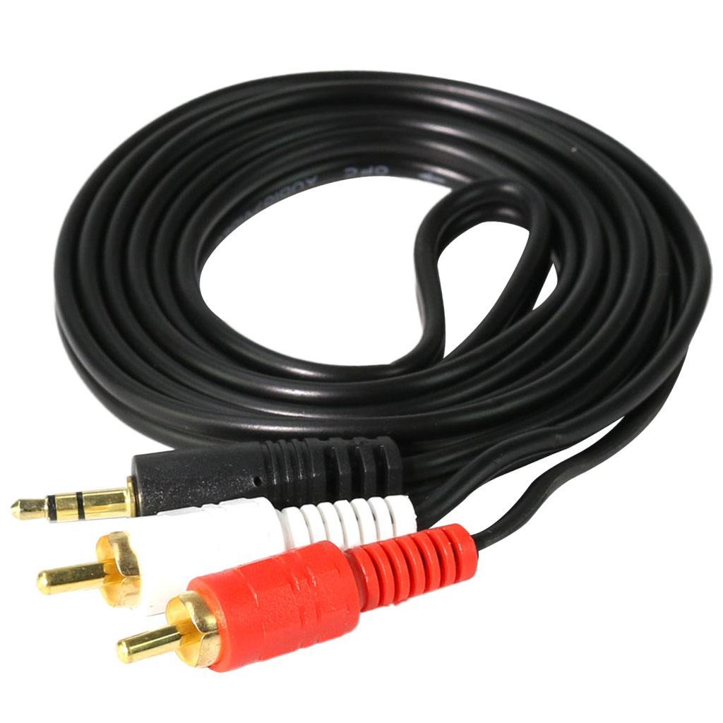 1M/3.28ft 3.5mm Stereo Male to Dual RCA Male Audio Splitter Y Adapter