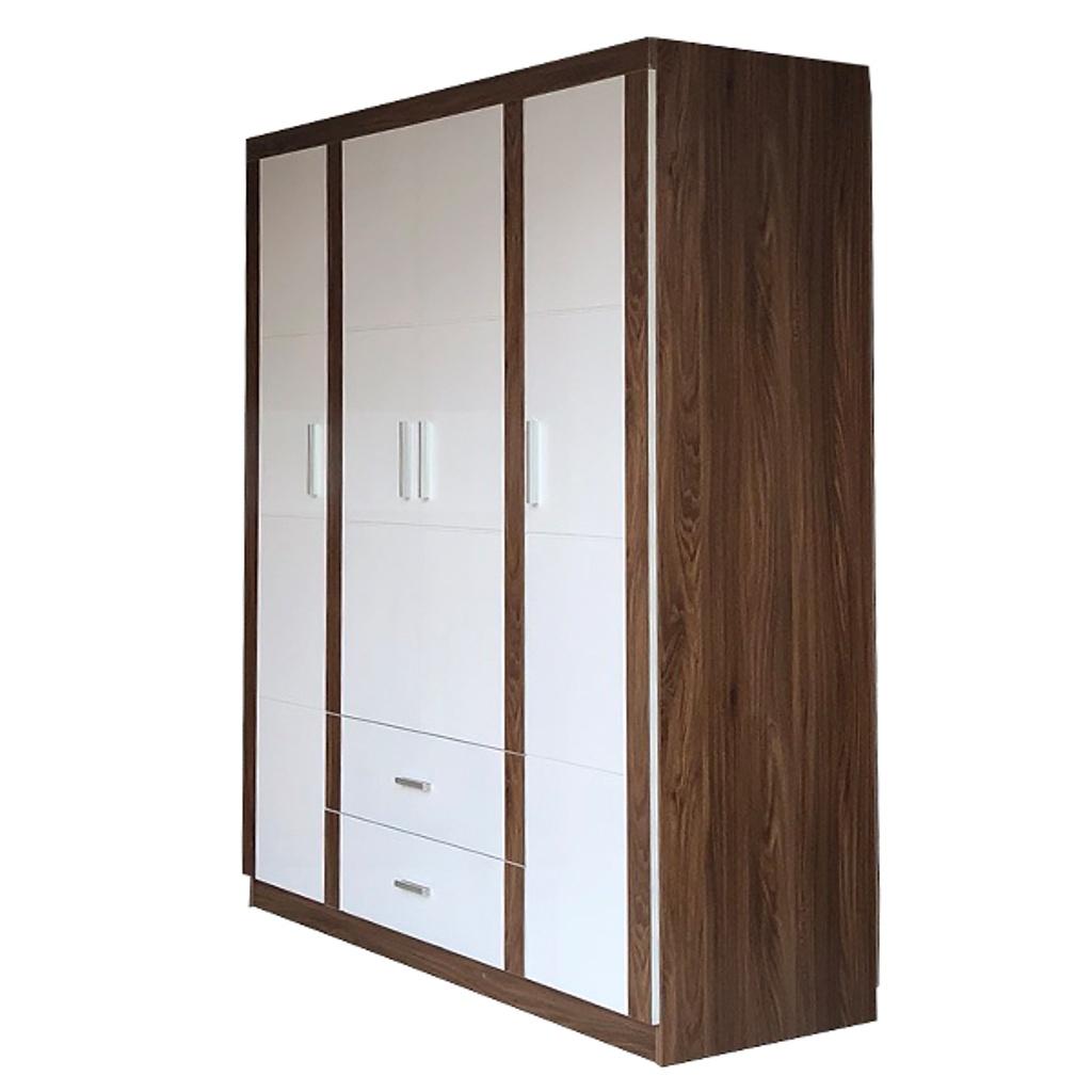 Tủ Áo 4 Cánh Gỗ MDF Melamine Sơn Trắng Cao Cấp