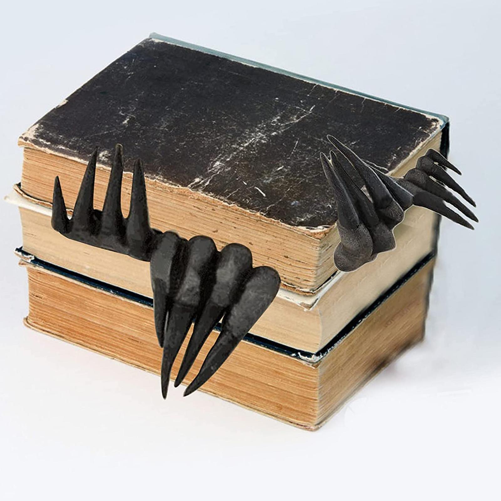 3pcs 3D Devil's Hand Bookmark Statue Stationery Gift Bookshelf Ornaments