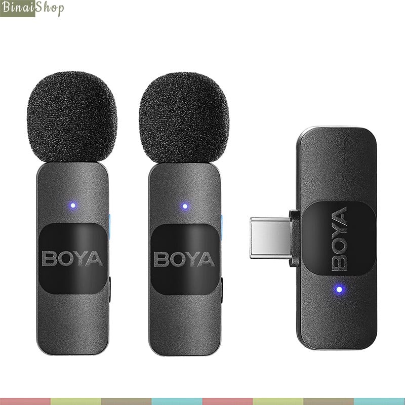 Boya BY-V1 / BY-V2 / BY-V10 / BY-V20 - Micro Cài Áo Không Dây 2.4GHz Cho Live Stream, Vlogging, Quay Tik Tok, Youtube- Hàng Chính hãng