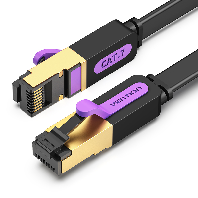 Cáp mạng Cat7 đúc sẵn (dẹt) SSTP Vention Hàng chính hãng dài 1m đến 10m ICAB