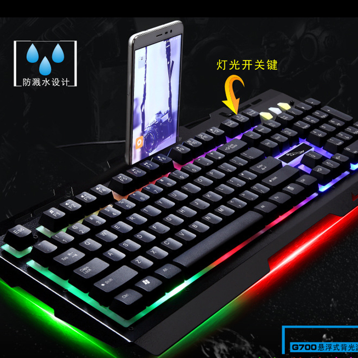 Bàn Phím và chuột Backlight HN G7.00 LED đa màu độc đáo chuyên game cho phòng net - Hàng nhập khẩu