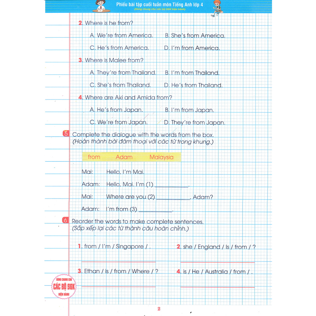Sách - phiếu bài tập cuối tuần môn tiếng anh lớp 4 (dùng chung cho các bộ sgk hiện hành) ( HA)