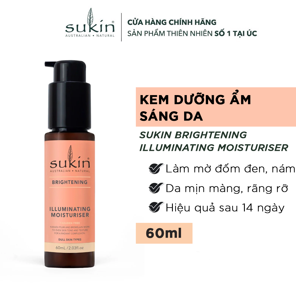 Kem Dưỡng Ẩm Sáng Da Sukin Brightening Illuminating Moisturiser 60ml