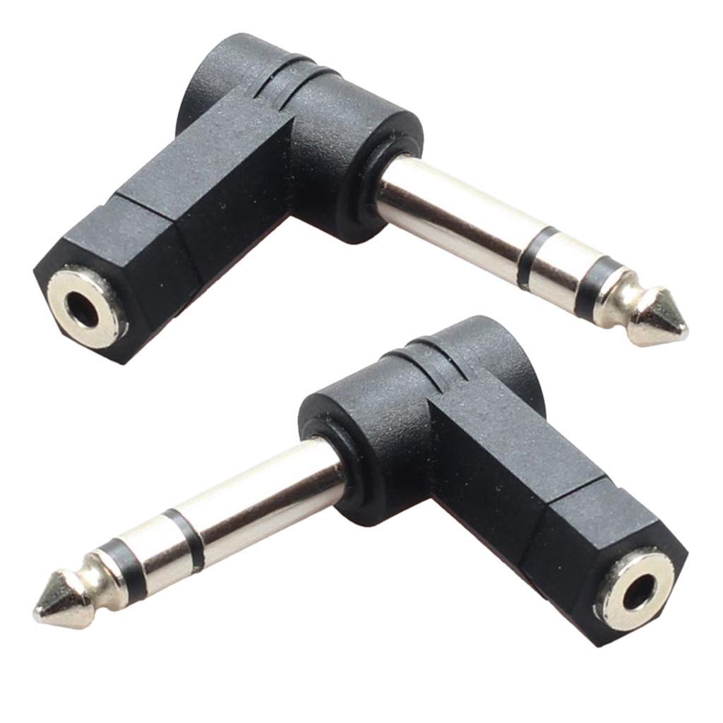 2x 6.35mm 1/4''  to 3.5   Aux  Stereo Adapter Converter
