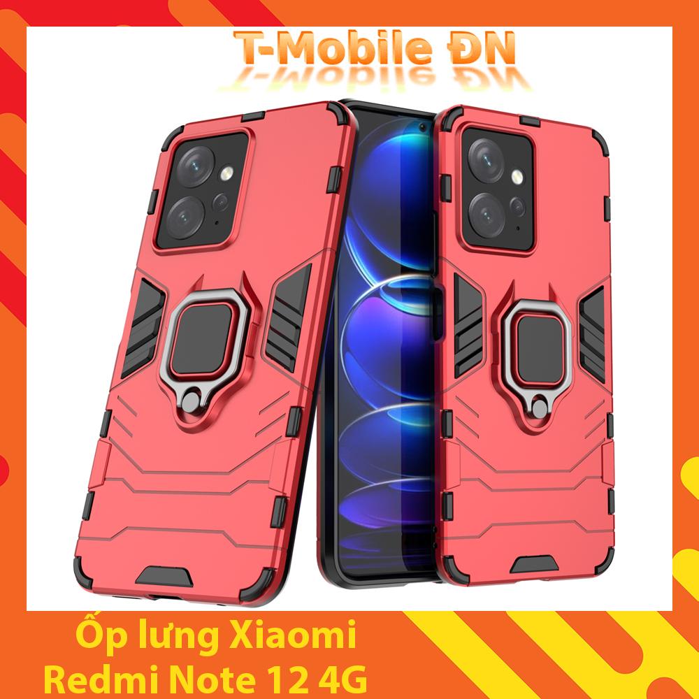 Ốp lưng Xiaomi Redmi Note 12, Ốp Chống sốc Iron Man có giá đỡ nhẫn iring hít Ôtô Bảo vệ viền và Camera cho Redmi Note 12