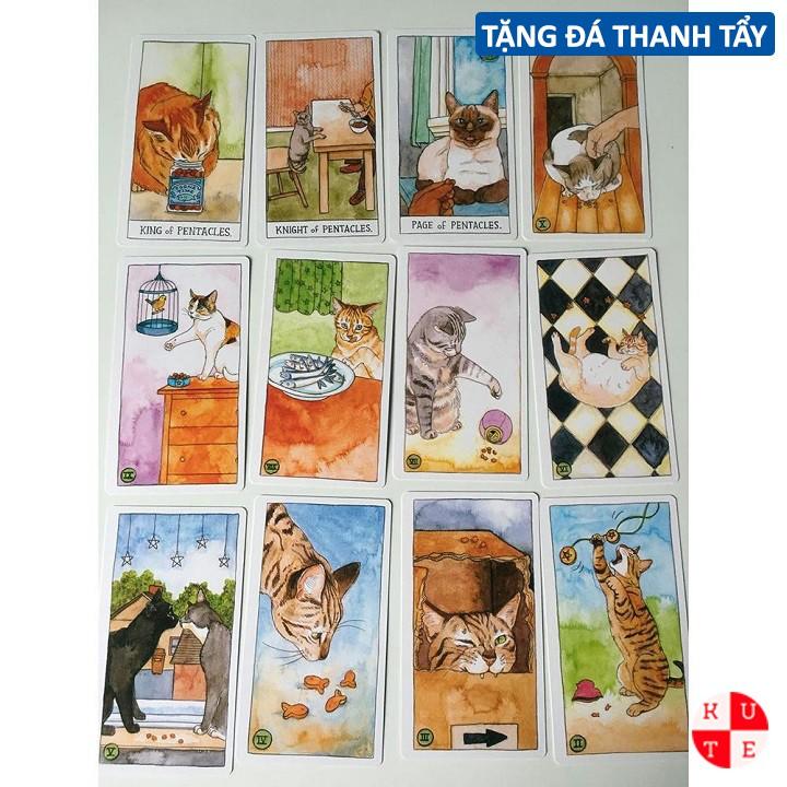 Bài Tarot Cat 78 Lá Bài Tặng File Tiếng Anh Và Đá Thanh Tẩy