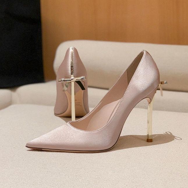 Giày cao gót mũi nhọn thời trang Pháp quyến rũ mới dành cho nữ 2021