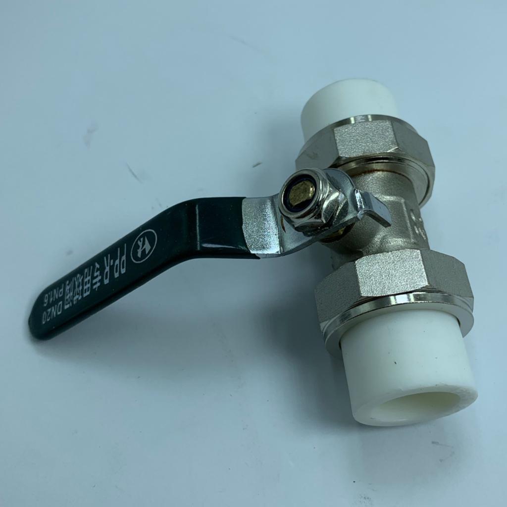 Copper Valve Double Head Live Joint PPR Iron Ball Valve Connector Fittings