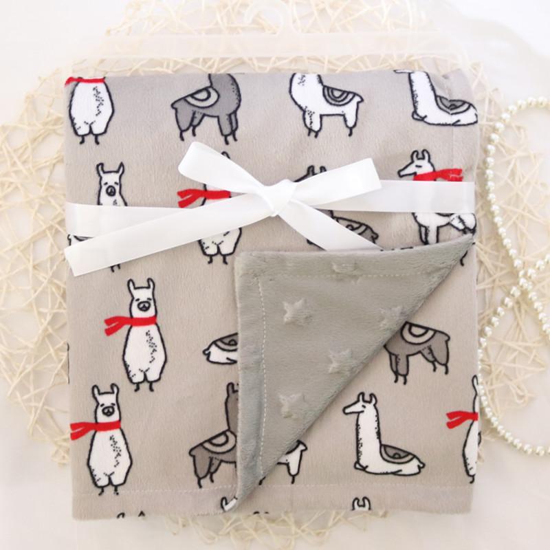 Chăn Cho Bé Mới Làm Dày 2 Lớp Hoạt Hình Trang Trẻ Sơ Sinh Đầm Bebe Sách Bao Da Ốp Lưng Xe Đẩy Quấn Bé Sơ Sinh Gối