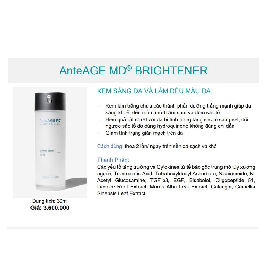 Kem dưỡng làm sáng, mờ đốm thâm nám AnteAge MD Brightener 30ml - Hee's Beauty