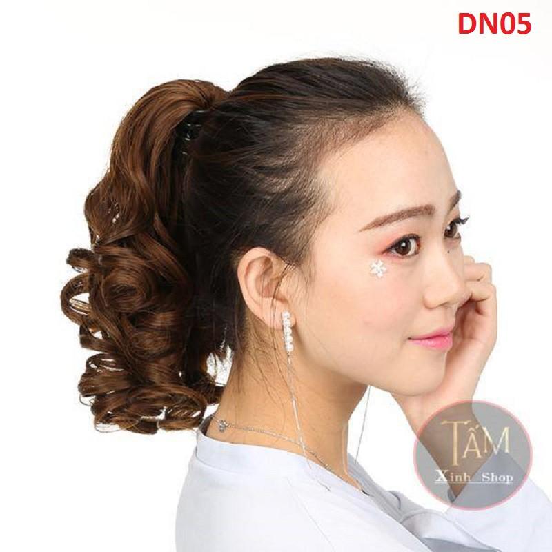Đuôi tóc giả xoăn lọn ngắn quý bà 25cm