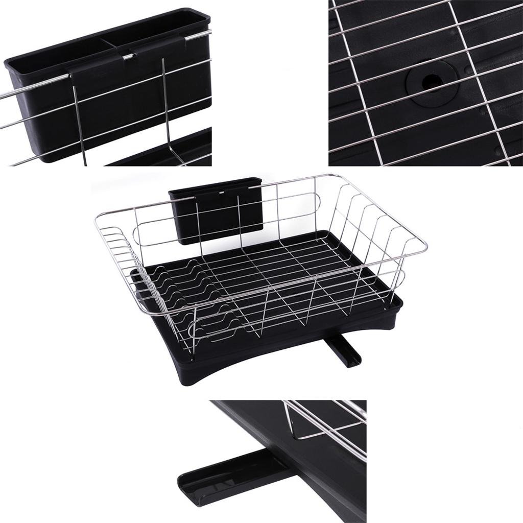 Dish Rack Stainless Steel Drainer Kitchen Cutlery