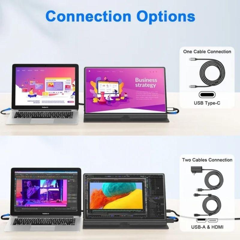 màn hình di động 14 inch FULLHD 60hz kết nối điện thoại laptop pc - hàng nhập khẩu