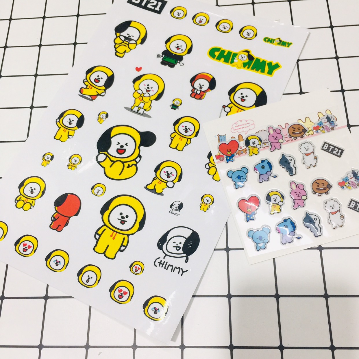 Sticker nổi BT21 BTS và CHIMMY