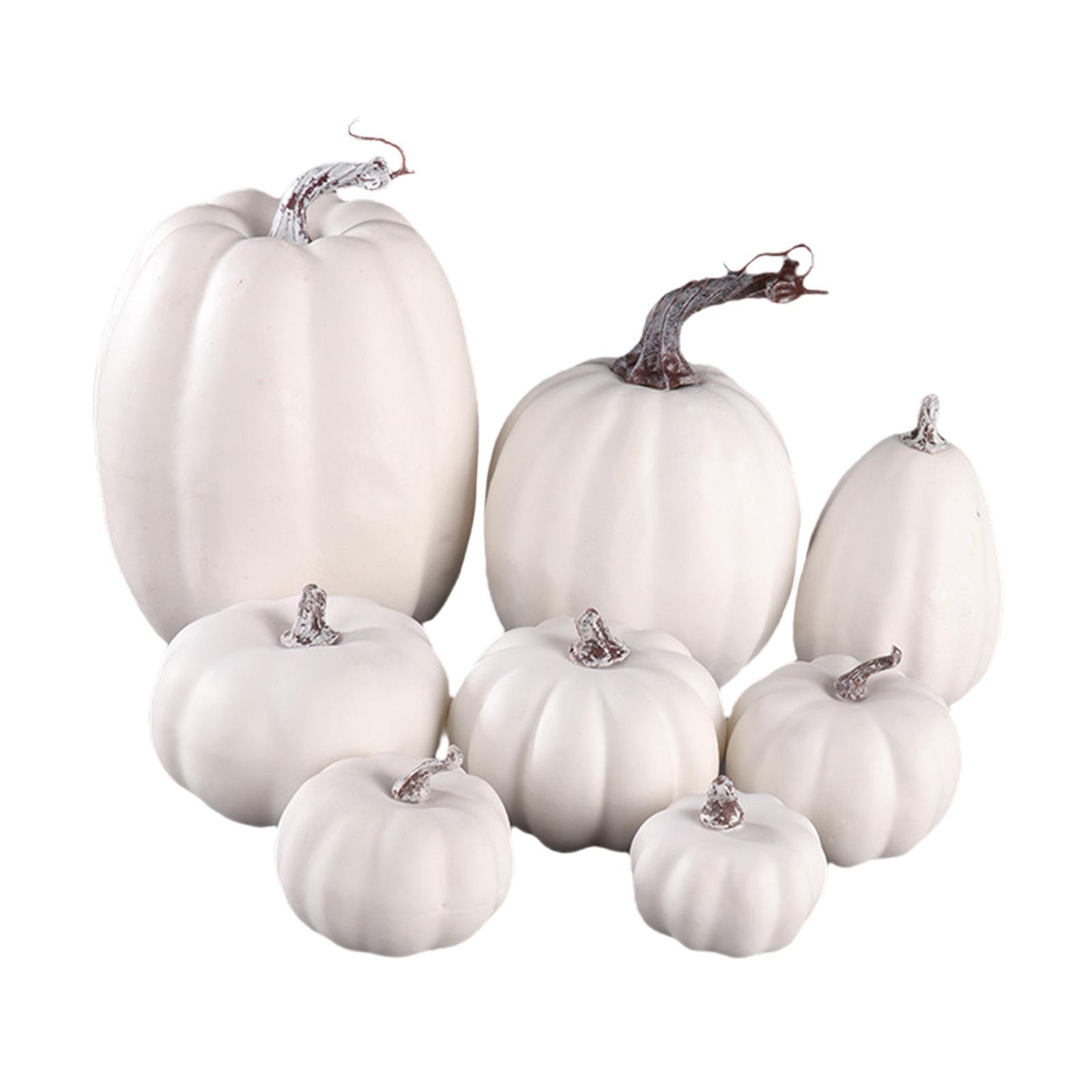 8Pcs Artificial Pumpkins Set Festive Party Supplies Durable for Home Kitchen