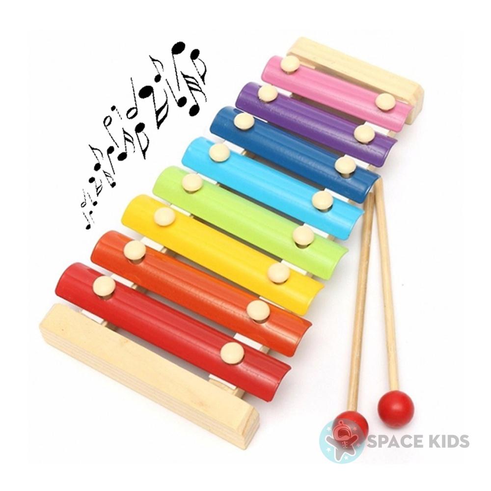 Đồ chơi đàn gỗ cho bé Đàn gỗ đồ chơi Xylophone 8 thanh nhiều màu sắc