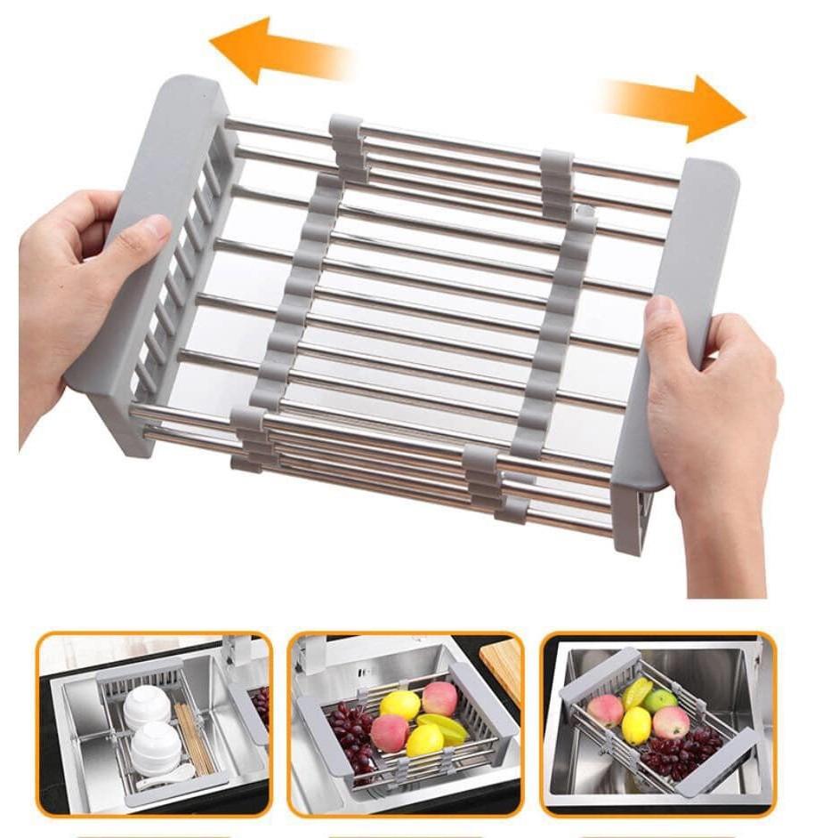 Kệ inox gác bồn rửa chén cực kỳ tiện lợi