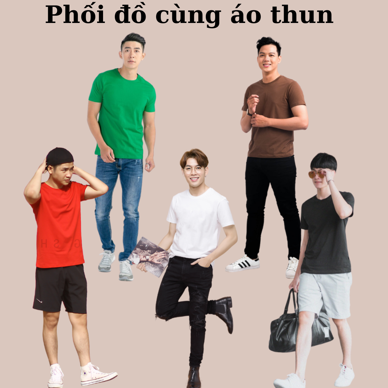 Áo Thun Nam Gold Rhino Trơn Cổ Tròn, Áo Phông Nam Basic 100 Cotton Cao Cấp Hàng Hiệu Đẹp Thoáng Mát Tay Ngắn Màu Đỏ Tươi