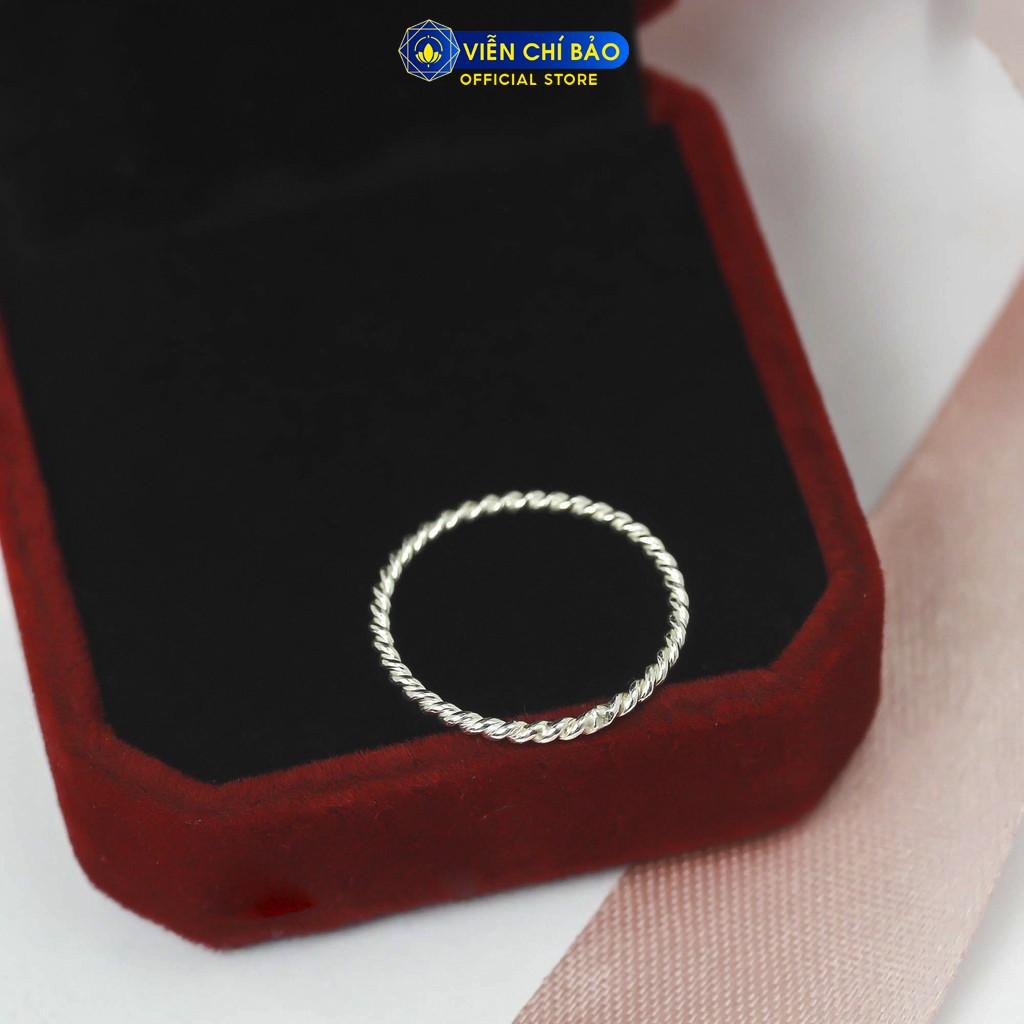 Nhẫn bạc nữ xoắn tròn chất liệu bạc 925 thời trang phụ kiện trang sức nữ thương hiệu Viễn Chí Bảo N400055