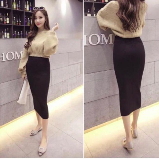 Chân váy bút chì dáng dài siêu tôn dáng siêu đẹp