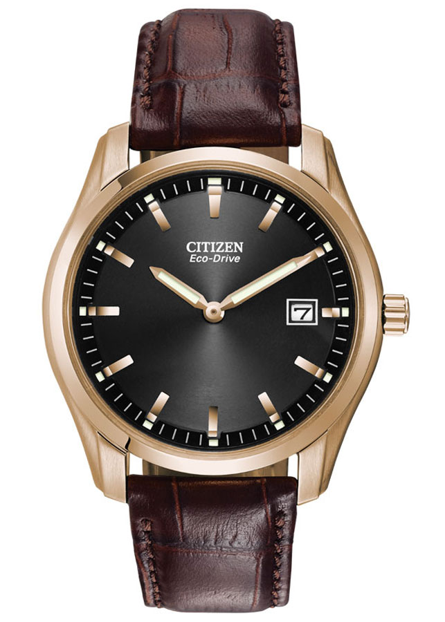 Đồng Hồ Nam Citizem Dây Da AU1043-00E - Mặt Đen