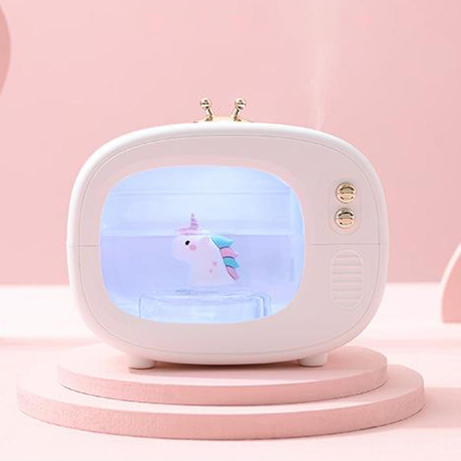 Portable USB LED Mini Car Home Humidifier Diffuser  White