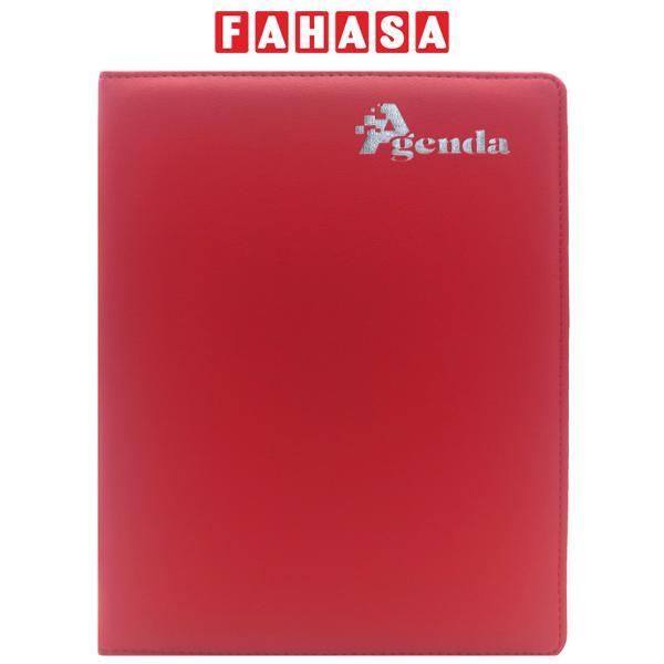 Sổ Bìa Da Agenda Trung - Kẻ Ngang 64 Trang - Fabico-XNI24 - Màu Đỏ