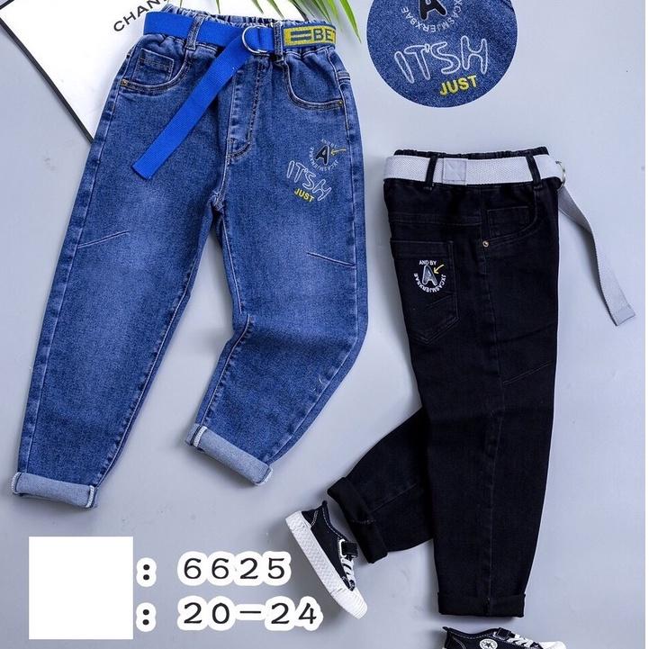 Quần bò bé trai 5-9 tuổi in chữ A và P.L, Quần jean cho bé ống rộng vải mềm co giãn tốt hàng cao cấp thời trang