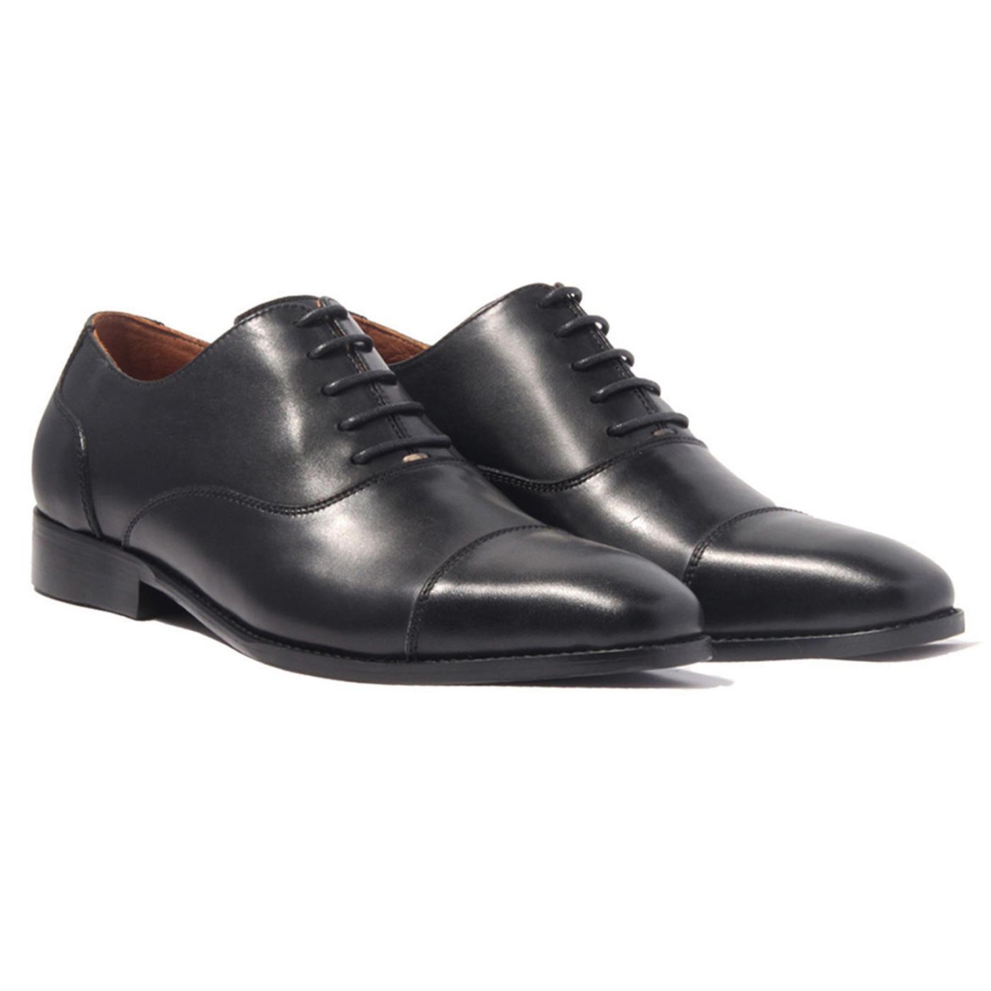 Giày Tây Nam Công Sở Banuli Da Bê Italian Dây Buộc Cap Toe Oxford H1CO4 (Da Veg Itali Mềm Dẻo, Đế Siêu nhẹ, Bảo Hành Trọn Đời)
