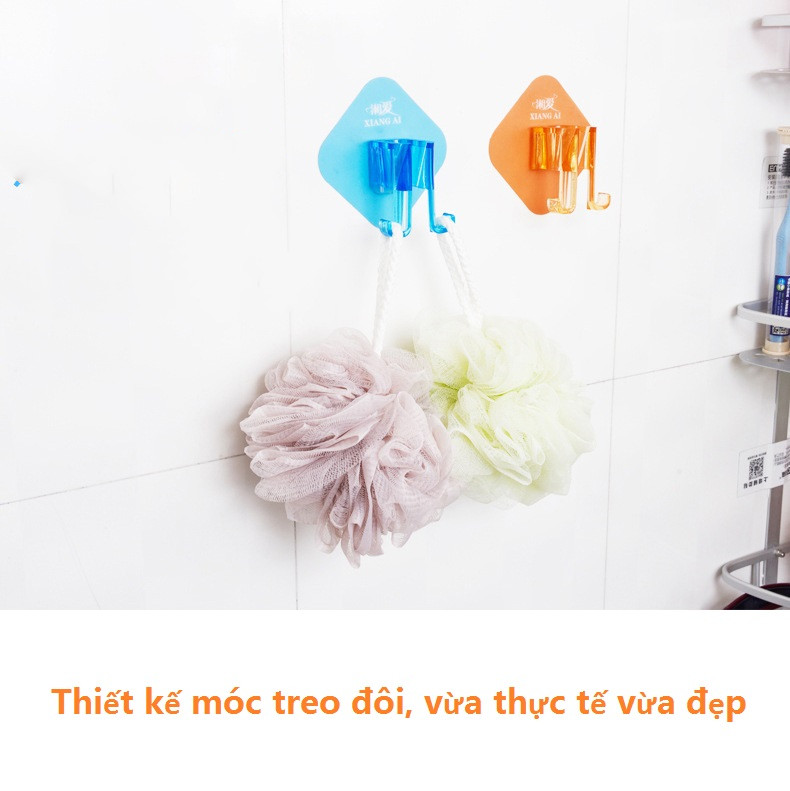 Bộ 4 cái Móc treo đồ bằng nhựa nhiều màu - Móc treo quần áo