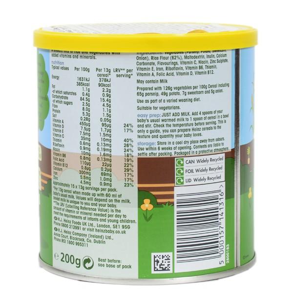 Bột Ăn Dặm Gạo Và Rau Củ Xay Nhuyễn HEINZ 200g