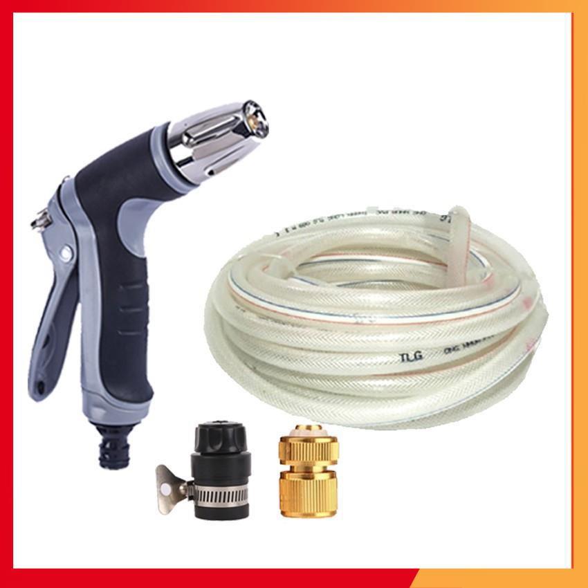 Bộ dây và vòi xịt tăng áp rửa xe tưới cây 3-5M 206817
