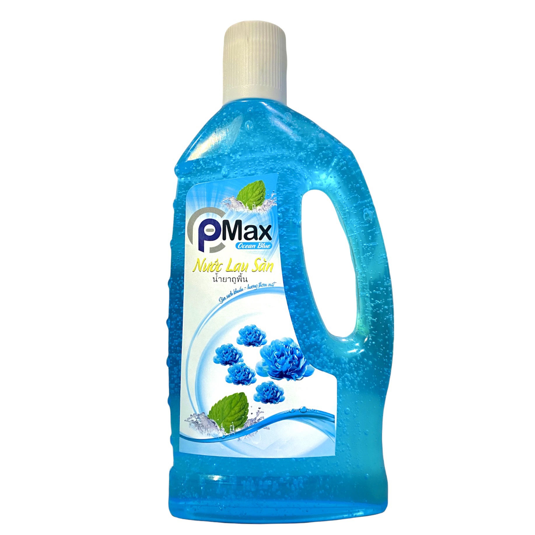 Nước lau sàn P-MAX OCEAN BLUE diệt khuẩn công nghệ Thái Lan loại bỏ các vết bẩn cứng đầu, không làm mất màu gạch men, xua đuổi côn trùng 1000ML