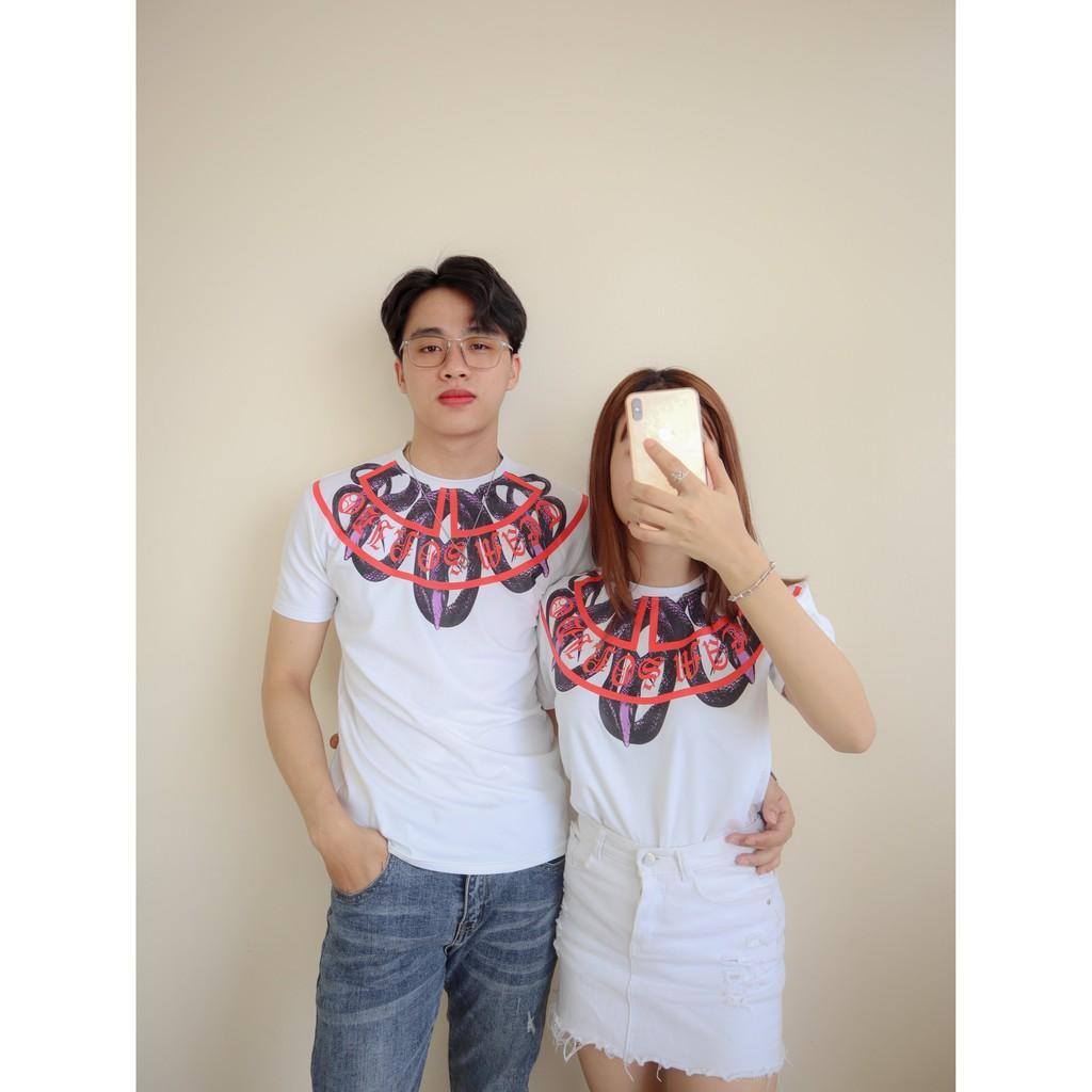 Áo Thun Nam Ngắn Tay Áo Thun Nữ Thời Trang Chất Conton Co Giãn Hình Rắn, Chuẩn Hàng Shop.