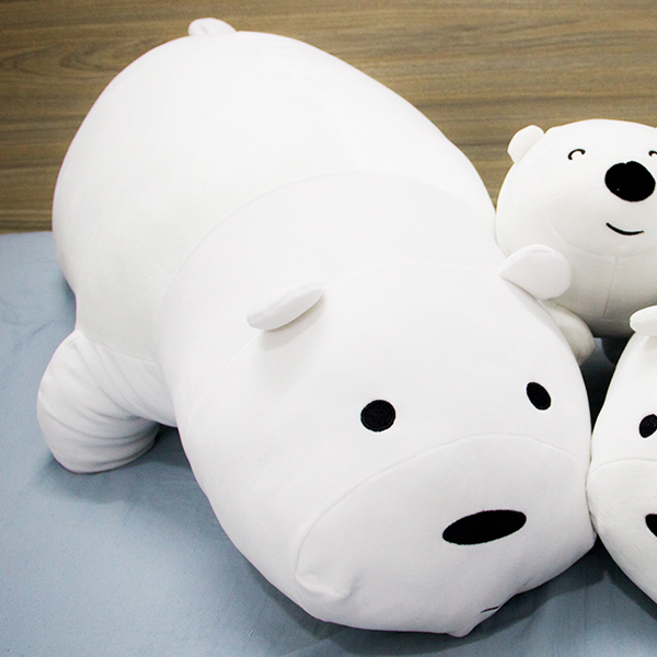 Gấu Bông We Bare Bears Nằm (70 Cm) Gb274 (Tặng 1 Móc Khóa Dây Da Pu Đính Đá Lấp Lánh Màu Ngẫu Nhiên)