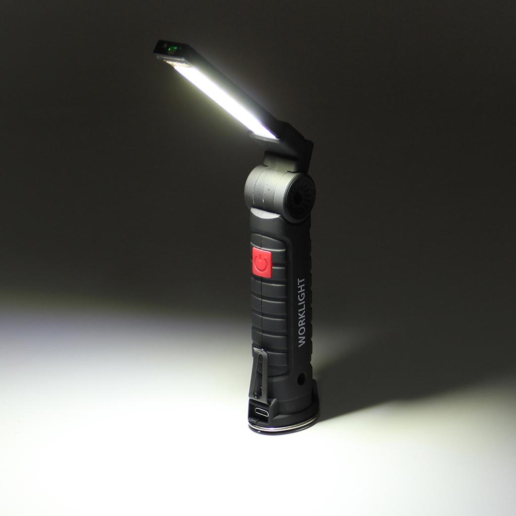 LED Work Light, COB Rechargeable Work Lights with Magnetic Base, 360 degree Rotate and 3 Modes, Inspection Light for Repair, Household, Emergency
