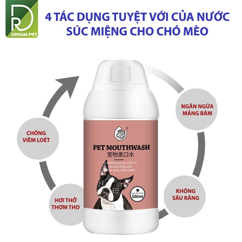 NƯỚC XÚC MIỆNG CHO THÚ CƯNG CAO CẤP 500ML
