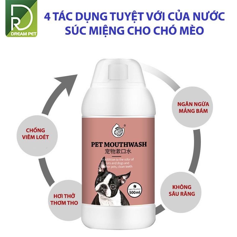 NƯỚC SÚC MIỆNG CHO THÚ CƯNG CAO CẤP 500ML