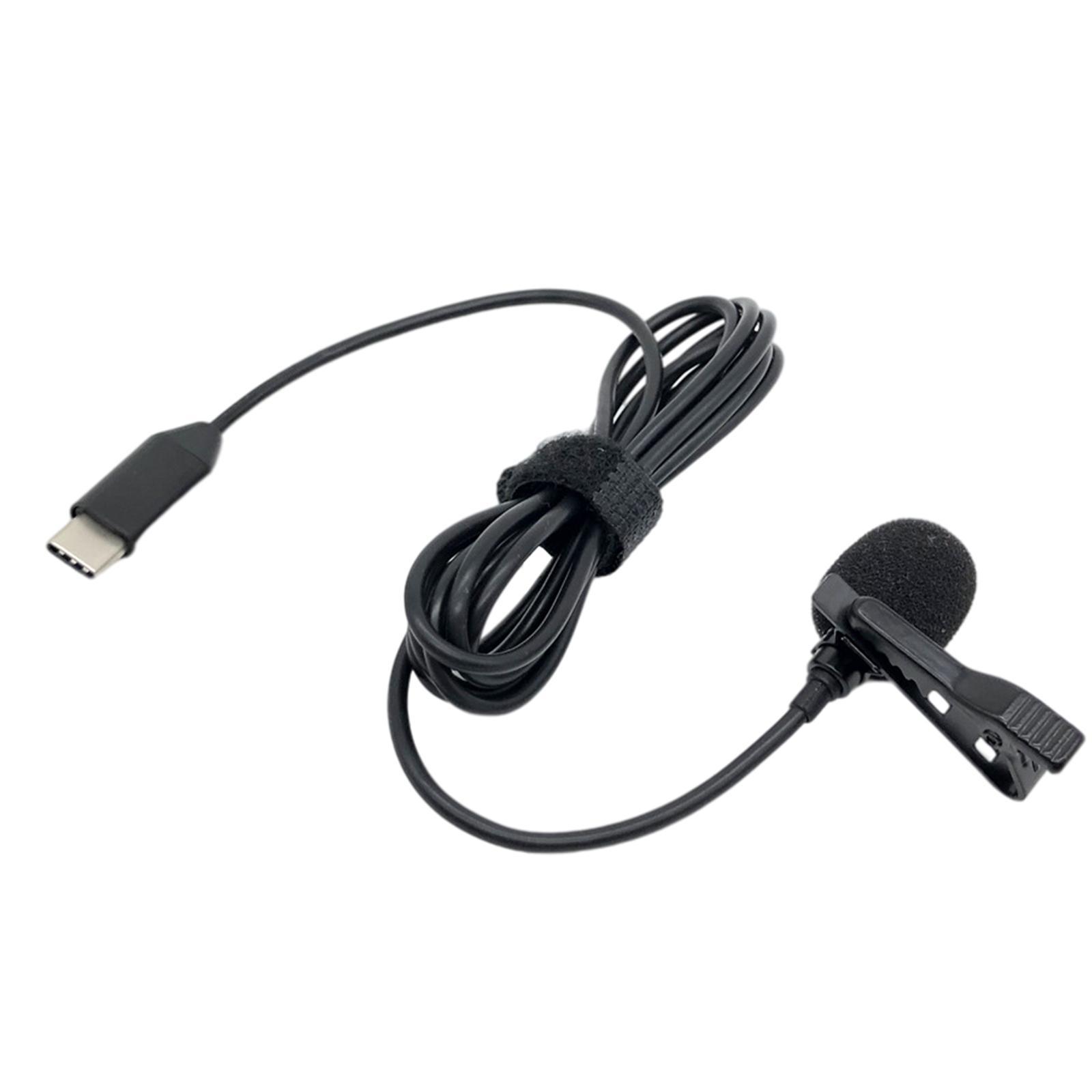 Lavalier Lapel Microphone, Type C Audio Mic Plug & Play Camera Vlogger Video Recording