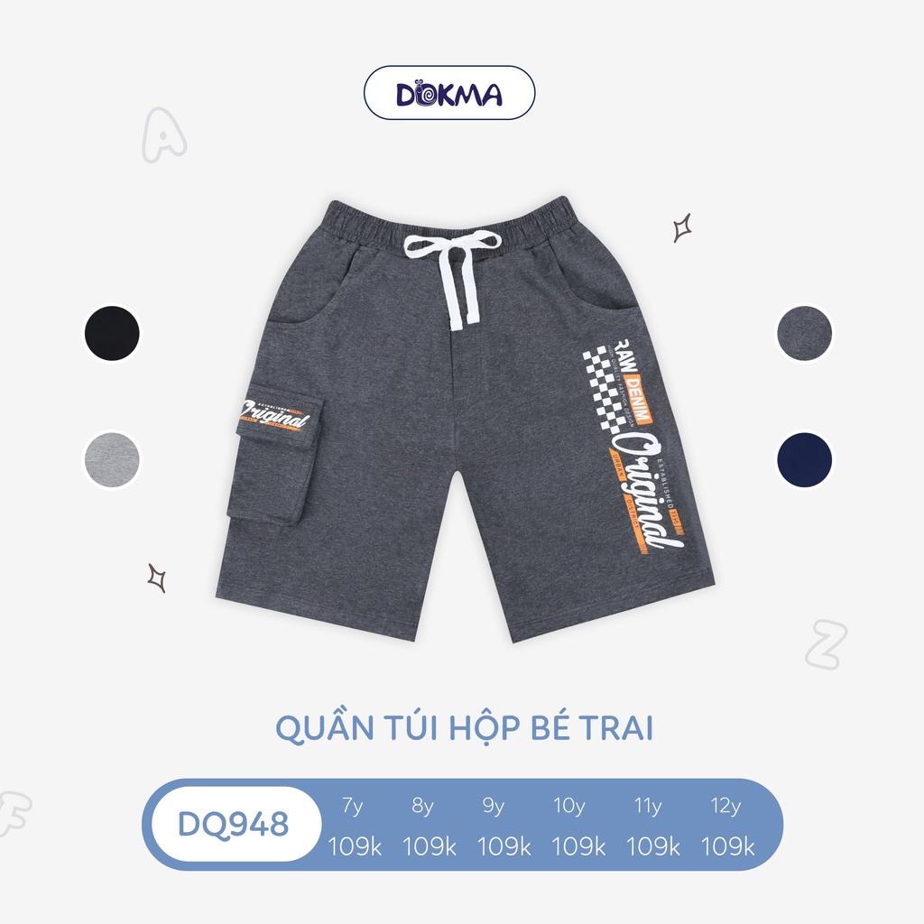 Dokma Quần túi hộp lửng cotton bé trai 7-12 tuổi DQ948