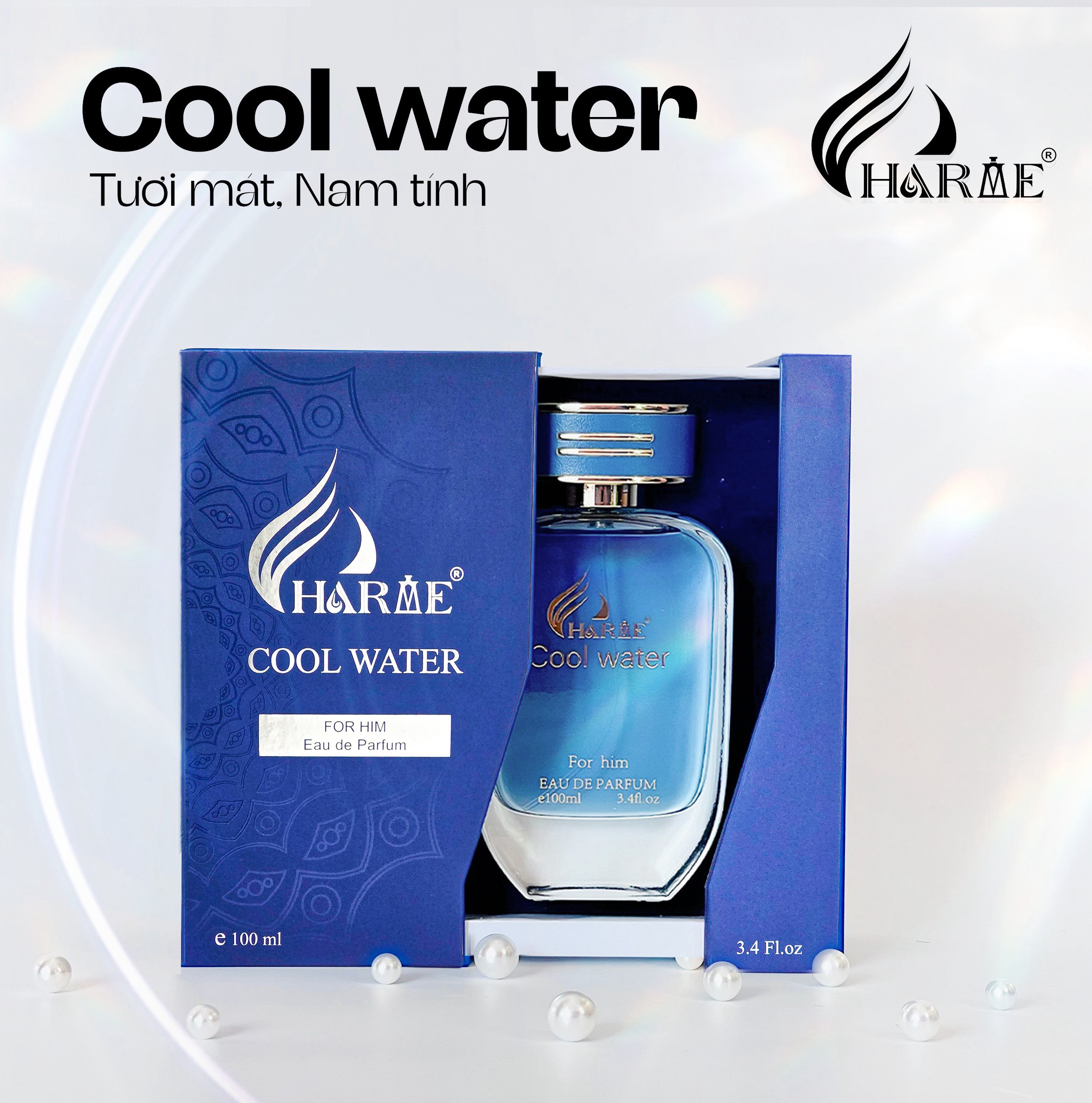 Nước Hoa Nam CHARME COOL WATER BẢN MỚI 2024 100ml Lưu Hương Lâu Thơm Mát, Mạnh Mẽ và Thanh Lịch Cho Các Quý Ông