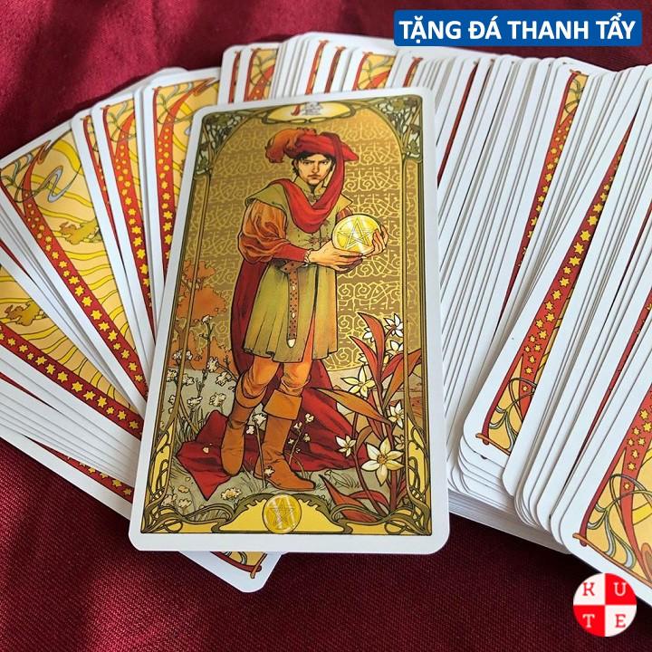 Bài Tarot Golden Art Noveau Tarot 78 Lá Bài Tặng File Tiếng Anh Và Đá Thanh Tẩy