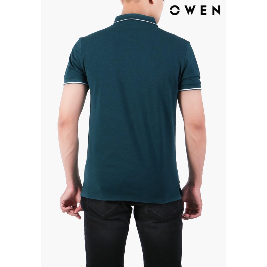 Áo polo ngắn tay OWEN Bodyfit màu xanh - APV21881