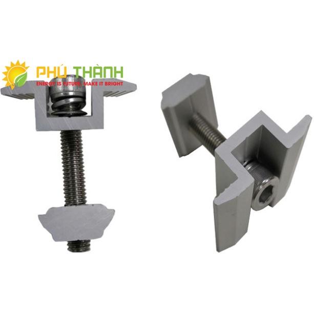 Bát Kẹp Giữa Năng Lượng Mặt Trời_ 35-40 MM_Bulong Inox 304_Pát Kẹp Xà Gồ Solar_Bát T Cho Tấm Pin Solar