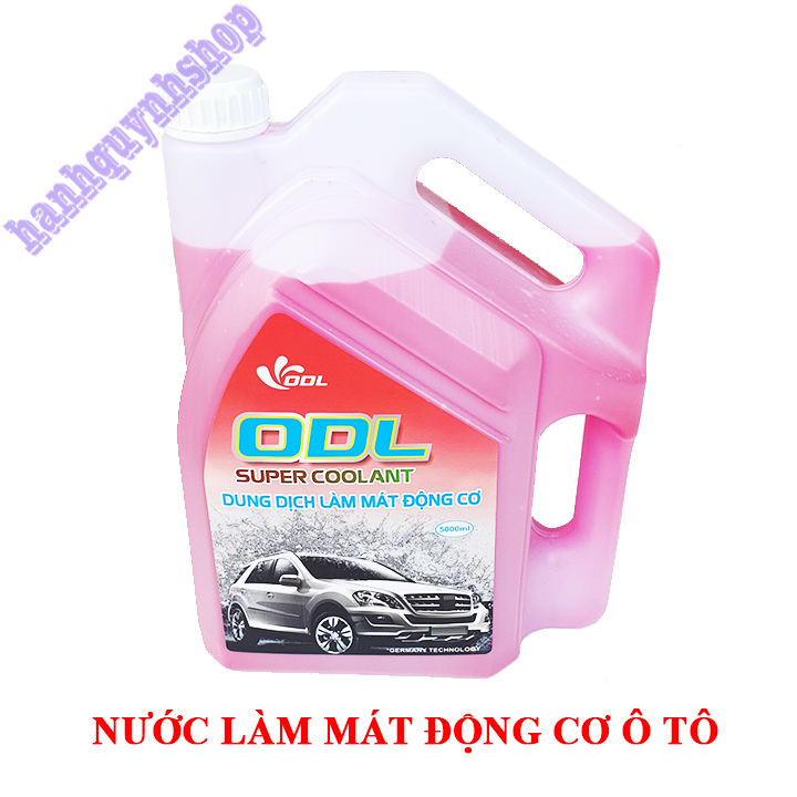 Nước làm mát động cơ ô tô màu xanh đỏ can 5 lít