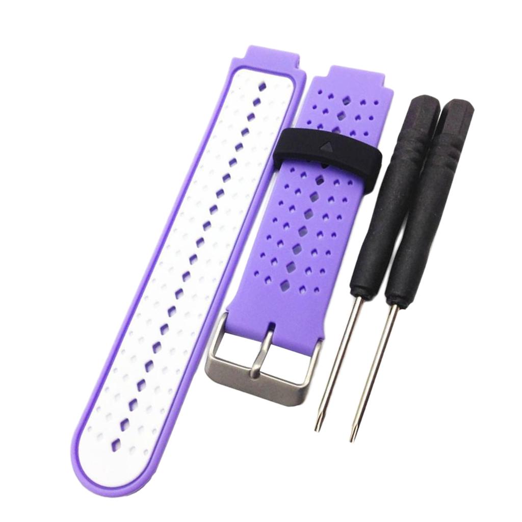 Replacement Silicone Bands With 2PCS Pin Removal Tools For Garmin Forerunner 220/230/235/620/630