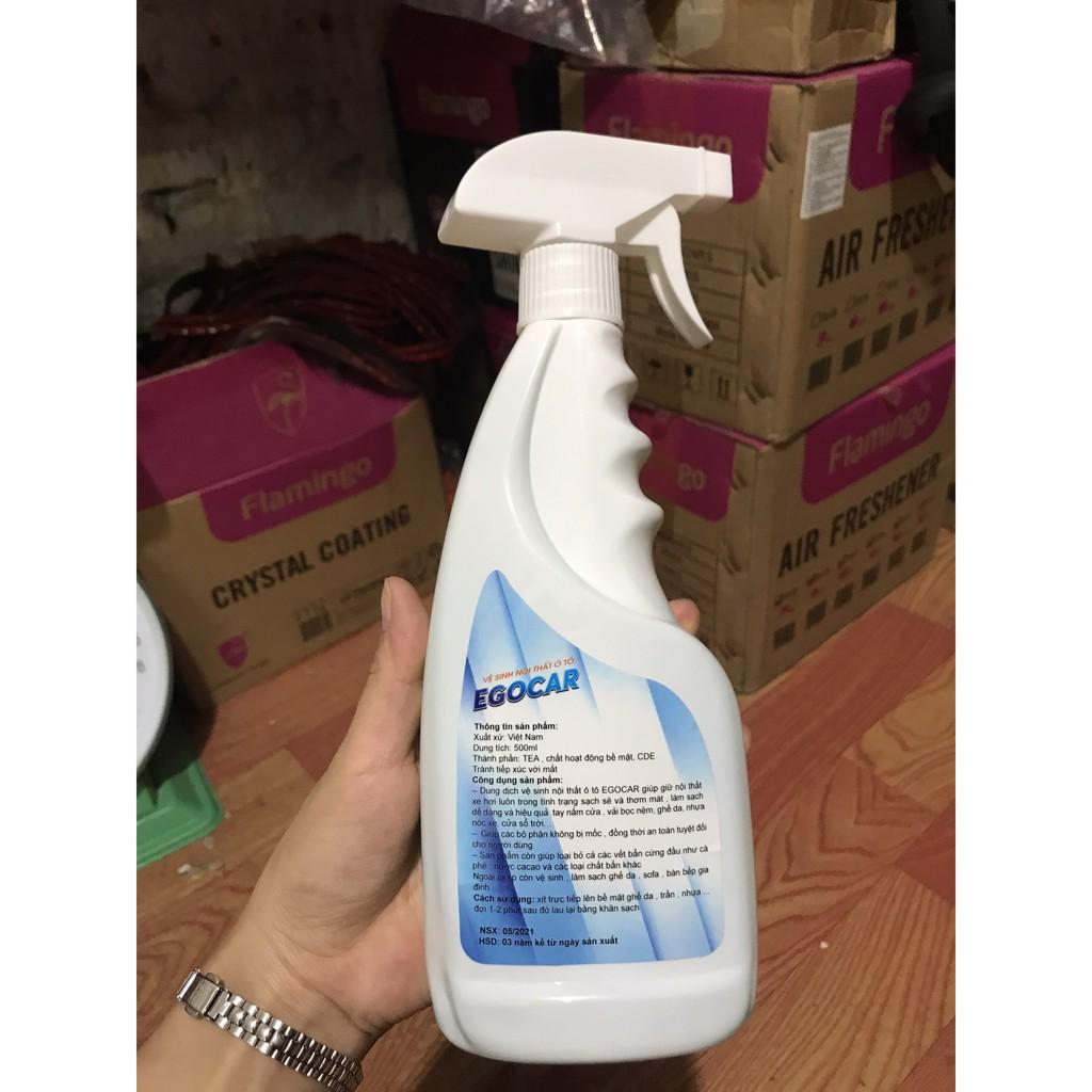 Dung dịch vệ sinh nội thất Ô tô EgoCar - Vệ sinh ghế da , trần , nhựa - Chai 500ml