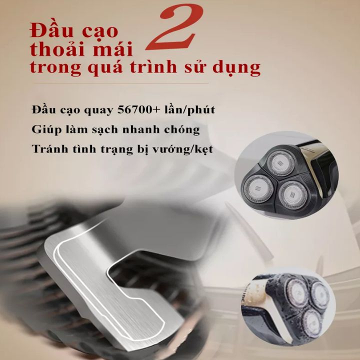 Máy cạo râu khô và ướt nhãn hiệu Philips S1020 công suất 2W tích hợp 3 lưỡi cạo cao cấp - Hàng Nhập Khẩu