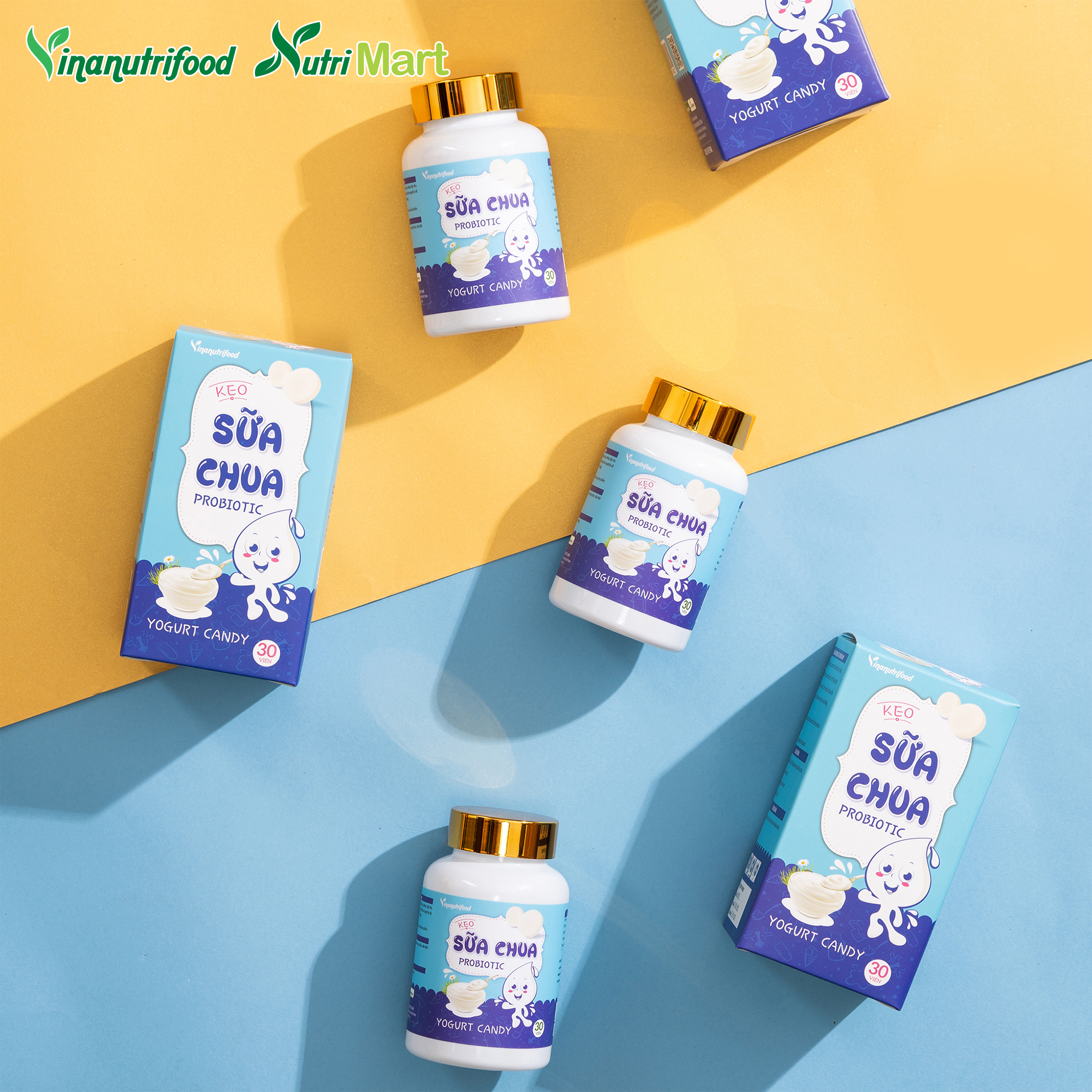 Kẹo sữa chua Probiotic chứa thành phần sữa chua lên men, bổ sung enzym lợi khuẩn tốt cho sức khỏe